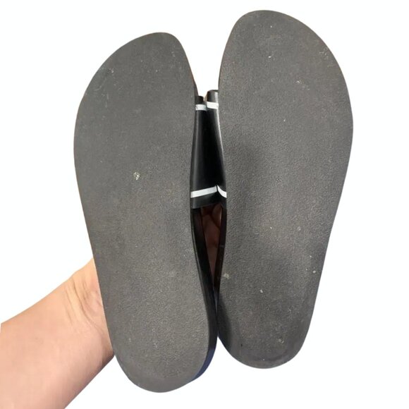 TOGA Pulla Black Stone Art Sandals Slip On US 8 Casual Streetwear Beach Travel - Picture 3 of 4